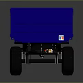 Blue Automotive Trailer Body Parts With Heavy Duty Wheels And Durable Design