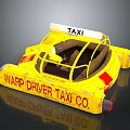 Yellow Water Taxi Vehicle From Warp Driver Taxi Co With Open Cabin