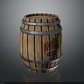 Fireball Cinnamon Whisky Branded Classic Decorative Wooden Barrel With Metal Hoops
