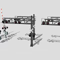 modern signal lamp cross signal 3d model