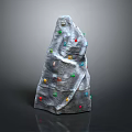 Rock Shaped Indoor Climbing Wall With Colorful Holds For Training