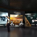 Historical Museum Exhibition Hall With 950 Year Old Artifacts And Display Cases