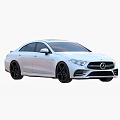 White Mercedes Benz Sedan With Modern Design And Black Wheels Front Grille