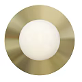 Modern Wall Light With White Spherical Shade And Golden Base For Contemporary Home Decor