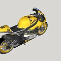 Yellow Yamaha 70 Sport Motorcycle with Racing Design and Brand Logo