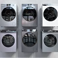 Modern Washing Machines With Glass Front Doors And Stainless Steel Exteriors In Multiple Styles