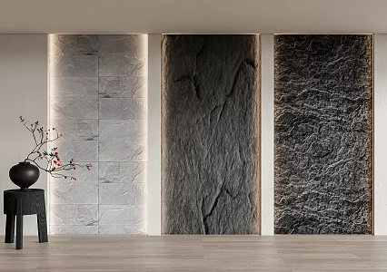 rubble stone background wall stone wall stone wall 3d model