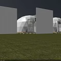 Dome Shaped Boutique Guesthouse Building On Lush Grassland With Natural Scenery And Trees