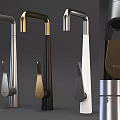 Stylish Modern Water Faucets in Silver Black Gold and White Color Designs
