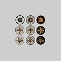 Decorative Circular Floor Tiles With Colorful Geometric Patterns And Intricate Designs
