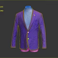 Elegant Purple Men's Suit With Single Breasted Design And Button Details