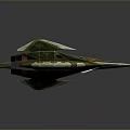 Green Sci Fi Spaceship With Multiple Wings And Complex Cosmic Design 3d model