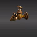 Unique Wall Mounted Brass Faucet with Rat Head Design Decorative Fixture