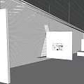 Modern Open Building Interior With Large Glass Windows Trees Tables And People Walking
