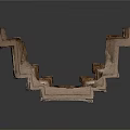 Traditional Chinese Architectural Components With Carved Wooden Details And Stacked Structure
