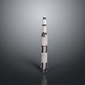 Detailed Space Rocket Model With Multistage Design On Dark Background For Aerospace Exploration 3d model