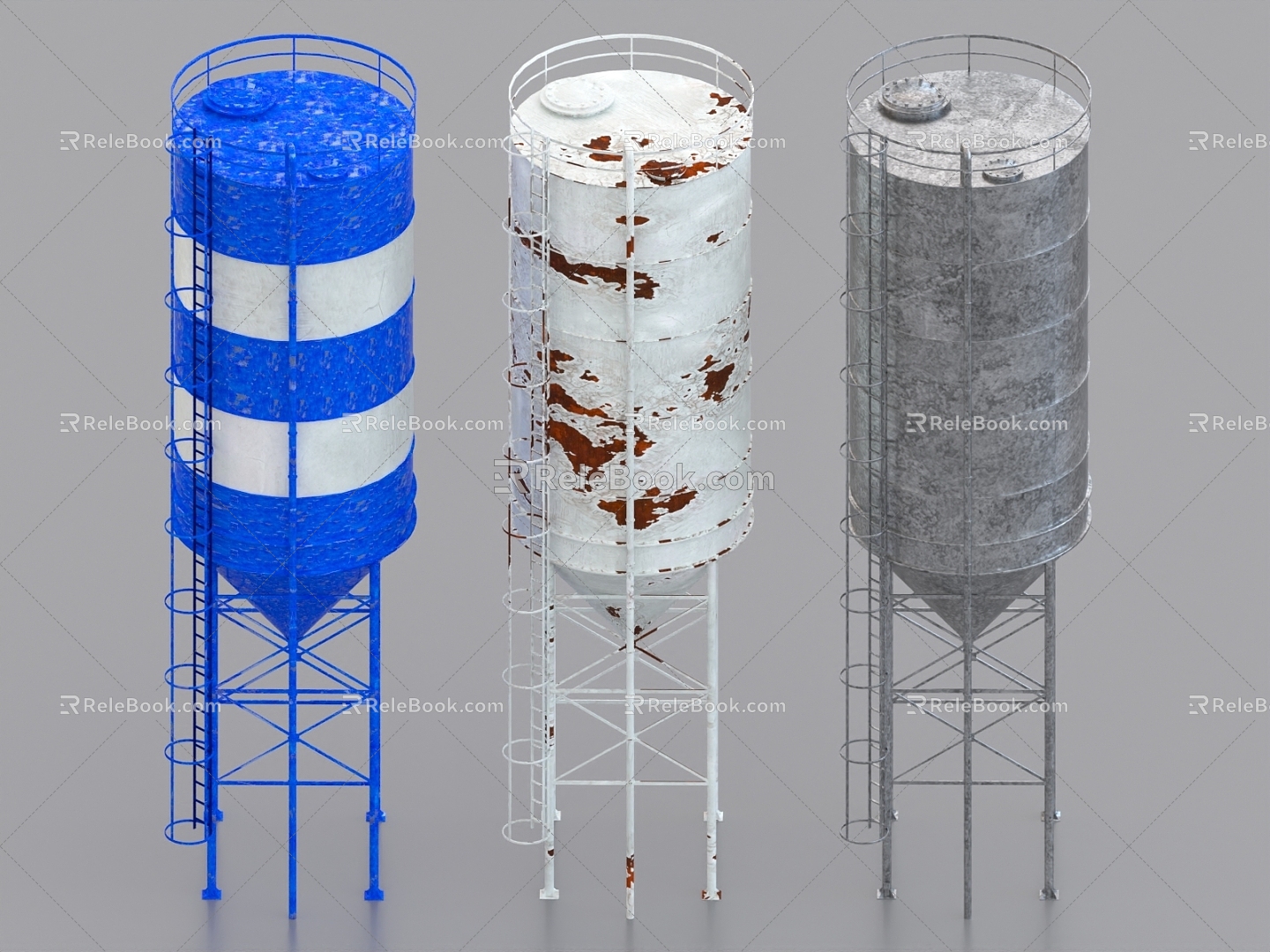 Water Tower Material Storage Silo Barrel Water Storage Tank Water Storage Tank Water Tank 3d model