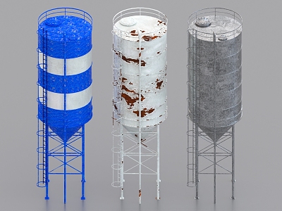 Water Tower Material Storage Silo Barrel Water Storage Tank Water Storage Tank Water Tank 3d model