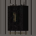 Elegant Modern Wardrobe With Snakeskin Pattern And Gold Handles Sleek Design 3d model
