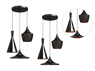 Simple Chandelier Simple Chandelier Decorative Chandelier Dining Room Chandelier Living Room Chandelier Black Chandelier 3d model