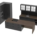 Modern Kitchen Cabinets Black And Wooden With Island Countertop And Stainless Steel Sink