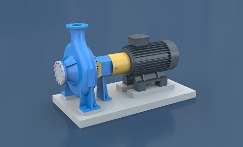 Industrial Water Pump Water Pump Water Pump House Centrifugal Pump Motor 3d model