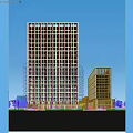 Modern Sales Office Building With Glass Curtain Wall High Rise Structure And Urban Exterior Design