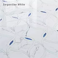 Decorative Curved Components With White Lines And Blue Accents On Marble Background