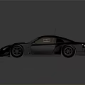 Gray Sports Car With Rear Spoiler And Sleek Design