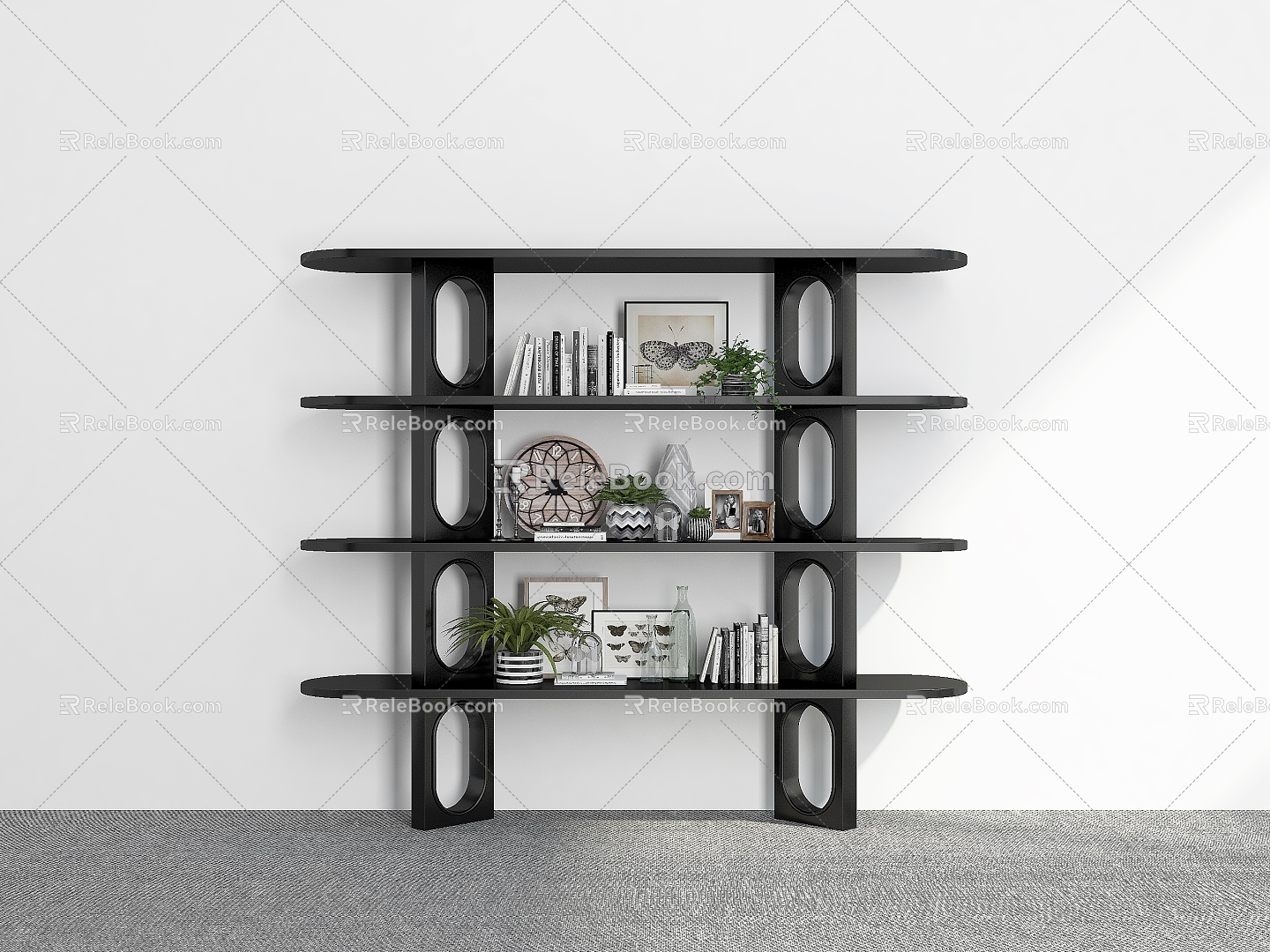 Bookshelf Bookshelf Ornaments Bookshelf Decorative Storage Rack Decorative Rack Bookshelf Shelf model