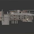 Heavy Duty Industrial Mechanical Assembly With Conveyor Belt Metal Frame And Components