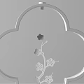 Decorative Ornament Set With Clover Frame Golden Flower Branch Incense Stick Open Book Wood Table