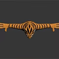 Cartoon Tiger Game Movie Character 3D Model With Open Arms Friendly Expression And Striped Design