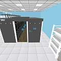 server room network equipment weak current box server cabinet database information center 3d model