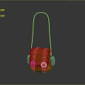 Stylish Red Daily Use Bag With Adjustable Strap And Metal Buckles Design