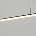 Modern Sleek LED Chandeliers With Linear And Curved Metal Frame Lighting Design
