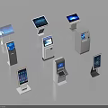 Public Facilities With Multiple Interactive Self Service Kiosks And Touchscreen Displays