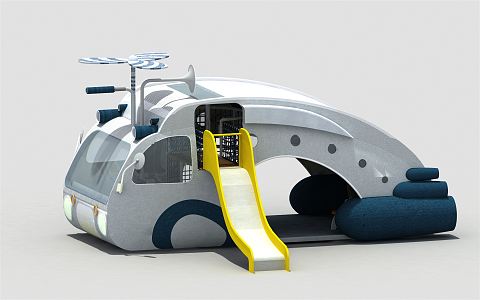 Modern slide amusement equipment 3d model