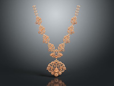 Modern Necklace Tianzhu Necklace Ornament Jewelry 3d model