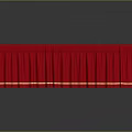 Red Curtain With Gold Decorative Edge For Event Stage Decoration