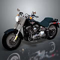 Vintage Classic Black Motorcycle With Chrome Accents Large Wheels And Black Seat