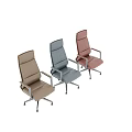 Modern Office Chair Design With Multiple Colors High Back Armrests And Rolling Base 3d model