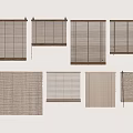Various Natural Wood Bamboo Window Blinds With Woven Patterns For Home Decoration