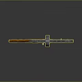 Vintage Submachine Gun With Wooden Stock Metal Body And Drum Magazine Design