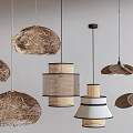 Modern Woven Chandeliers With Rattan And Straw Textured Designs For Home Decor