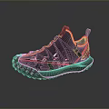 Modern Black Gray Athletic Shoes with Pink Accents Straps and Textured Sole for Daily Wear