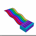 Vibrant Colorful Wavy Lines With Rainbow Hues On Black Background