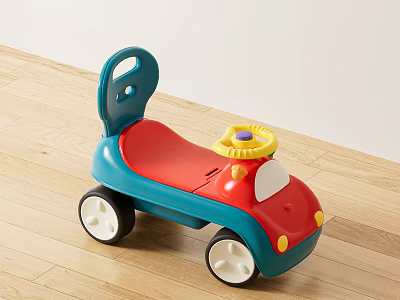 Ride On Electric Toy Car With Steering Wheel For Kids 3d model