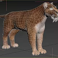 Destruction blade tooth tiger saber tooth tiger chaos blade tooth tiger 3d model
