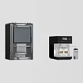 Modern Kitchen Appliances Built In Oven And Coffee Machine With Stainless Steel Design